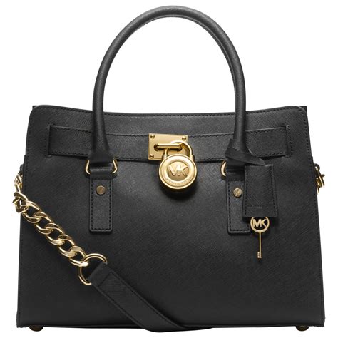 michael kors leather handbags black|michael kors satchel handbags black.